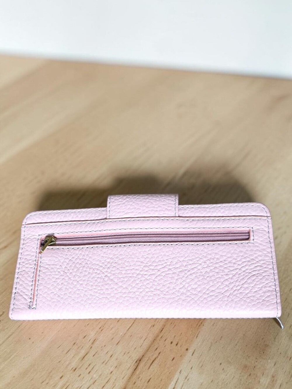 Fossil Dusty Rose Bifold Organizer Pebbled Leather Wallet Card Holder Wallet - Picture 3 of 13
